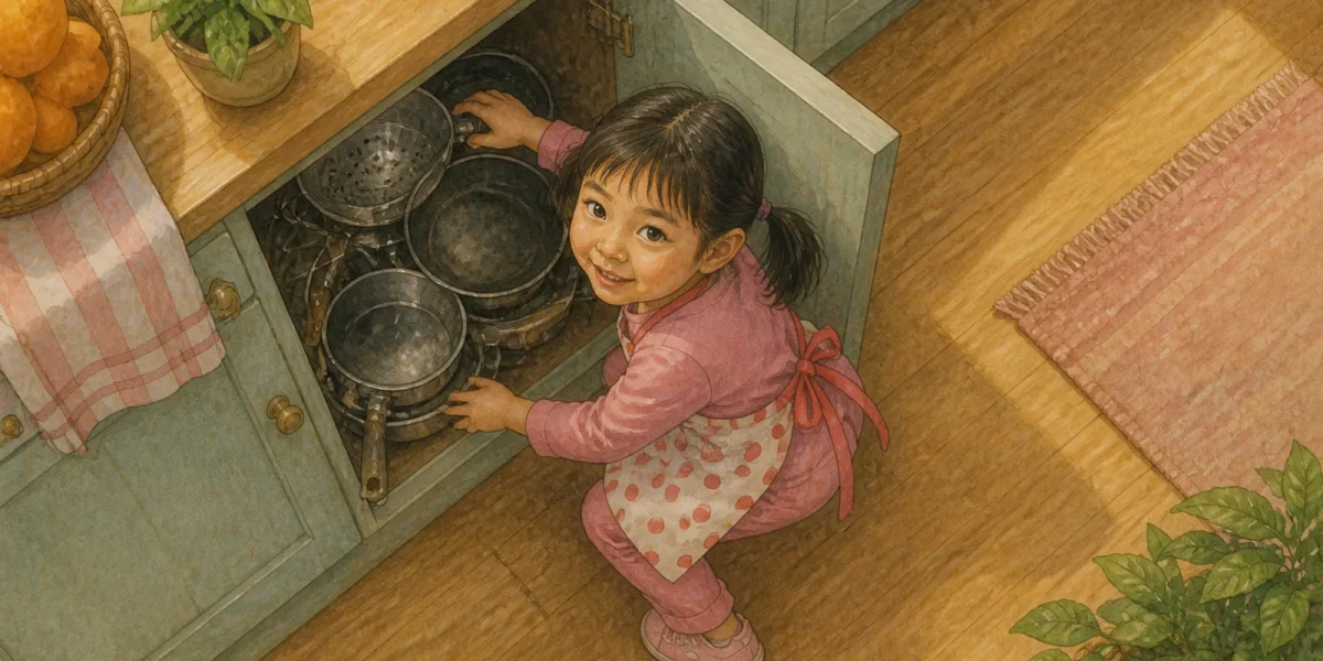 Ilustración de un libro de ejemplo · Lina y Mamá, el pastel de mil colores